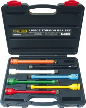 1/2-Inch Drive - 7 Piece Torsion Impact Extension Bar Set KC Tools