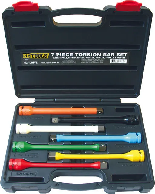 1/2-Inch Drive - 7 Piece Torsion Impact Extension Bar Set KC Tools