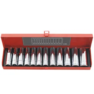 1/2" Dr Socket Set, Metric Deep 12 Piece KC Tools