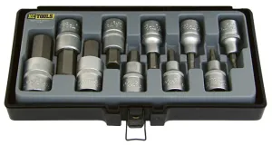 1/2" Drive Socket Set, In-Hex, Metric 10 Piece KC Tools