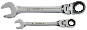 1/2" Spanner, One Way Gear Ratchet, Flex Head 72T KC Tools