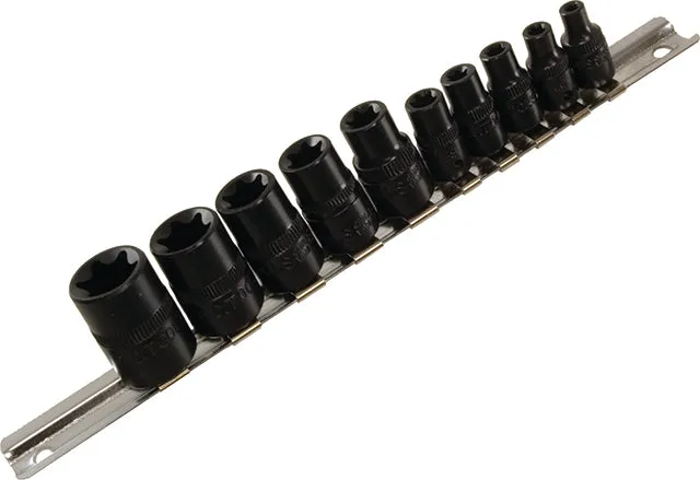 1/4" & 3/8" Drive Socket Set, E, 10 Piece KC Tools